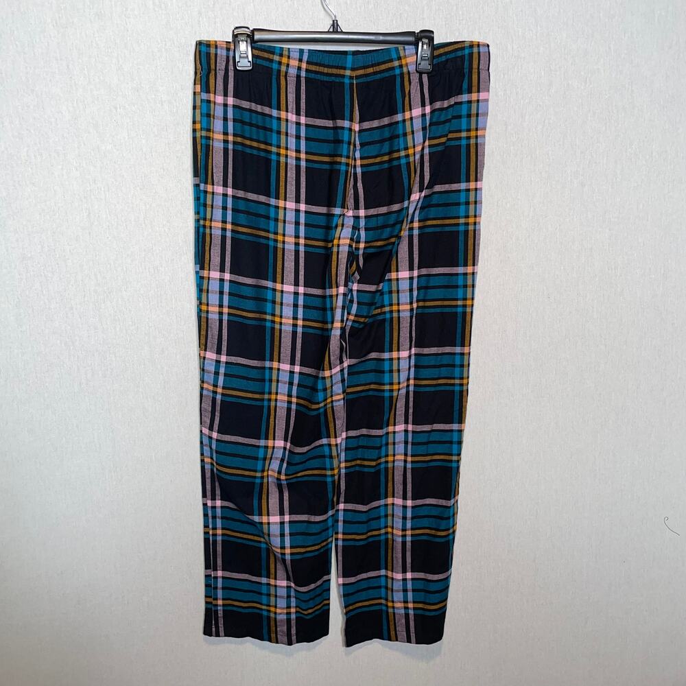 Jenni by Jennifer Moore plaid lounge sleep pants, teal/black size large - Picture 4 of 5